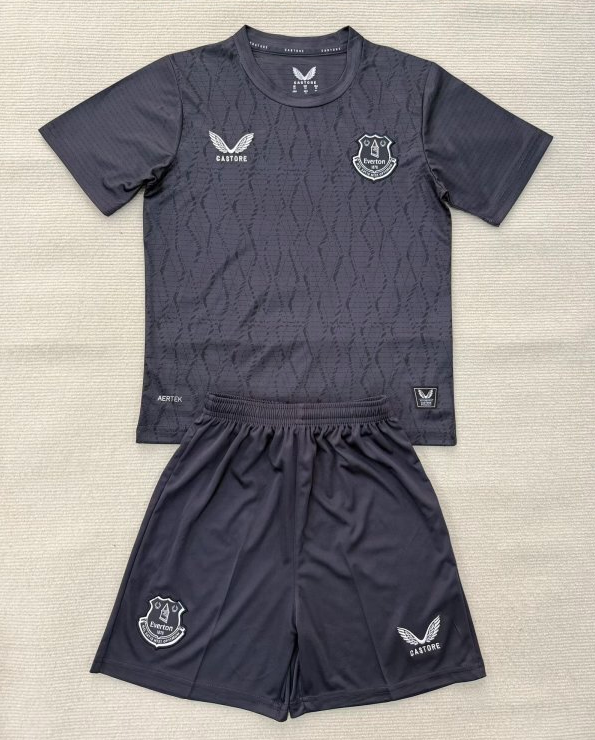 2025-26 Kids Everton  goalkeeper grey Soccer Jersey