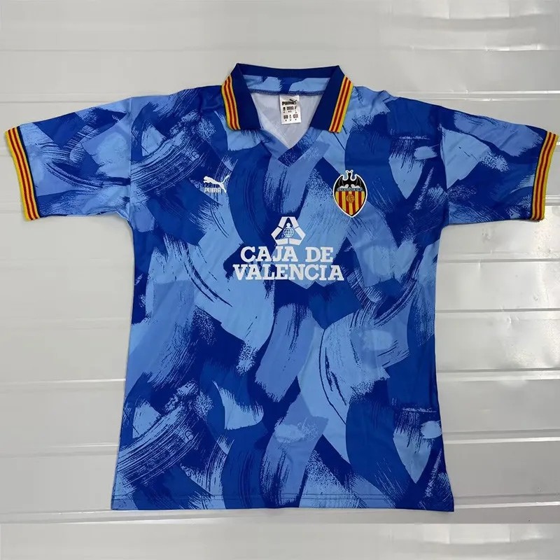 1990-1991 Mens Valencia Away Retro Soccer Jersey