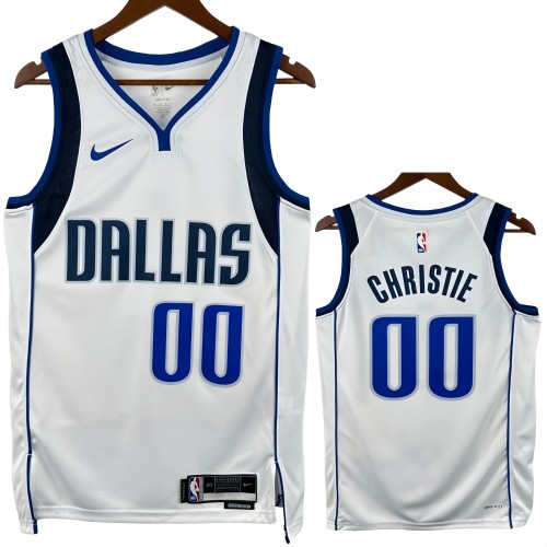 22-23 Dallas Mavericks CHRISTIE #00 White Top Quality Hot Pressing NBA Jersey
