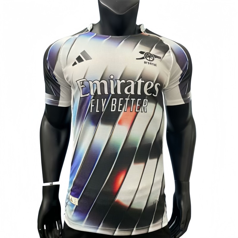 2025-26  Mens Arsenal White Purple  Player version soccer Jersey