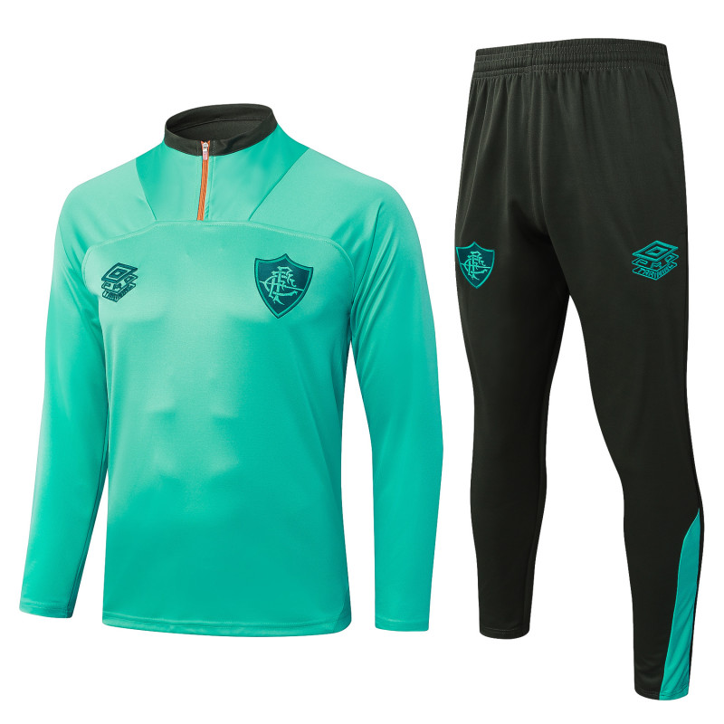 2025-26 Mens  Fluminense green  Half Pull Tracksuit