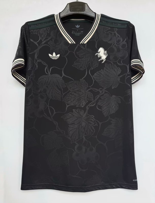 2025-26 Mens Juventus Third away 1:1 black Soccer Jersey