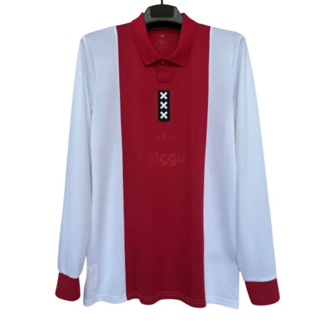 2025 Mens Ajax Red 125th Anniversary Edition  Long sleeves soccer Jersey