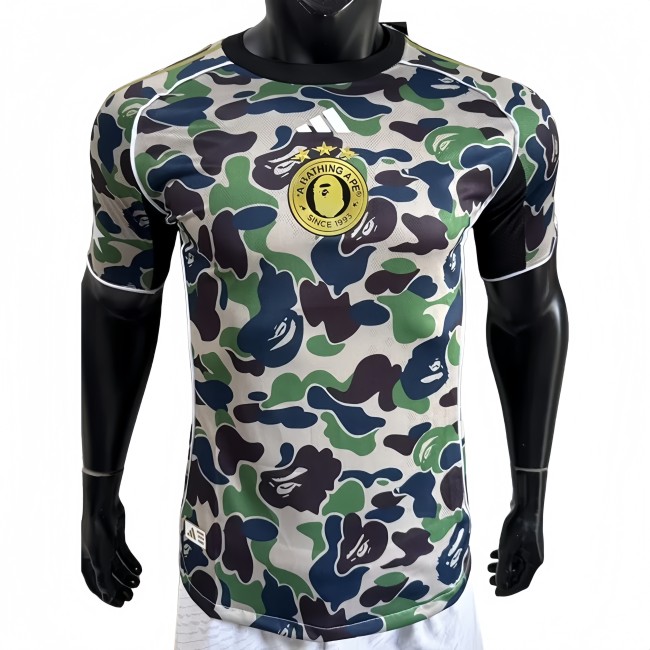 2025-26 Mens  Bathing APE Green Special Edition Player Version soccer jersey