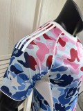 2025-26 Mens  Bathing APE Blue Pink Special Edition Player Version soccer jersey