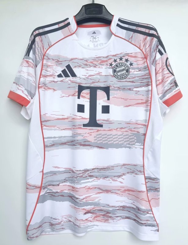 2025-26 Mens Bayern Munich Away 1：1 Authentic soccer Jersey