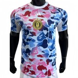 2025-26 Mens  Bathing APE Blue Pink Special Edition Player Version soccer jersey