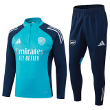 2025-26 Mens Arsenal Colorful Blue half  pull Tracksuit
