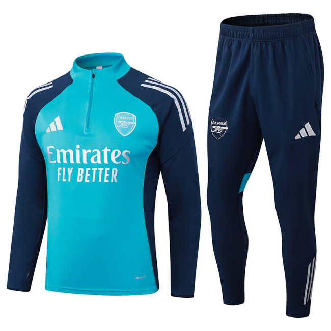 2025-26 Mens Arsenal Colorful Blue half  pull Tracksuit