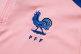 2025-26  Mens  France pink Half Pull Tracksuit