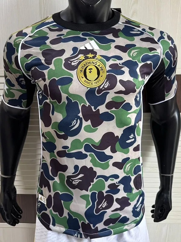 2025-26 Mens  Bathing APE Green Special Edition Player Version soccer jersey