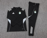 2025-26 Mens Algeria black half pull Tracksuit