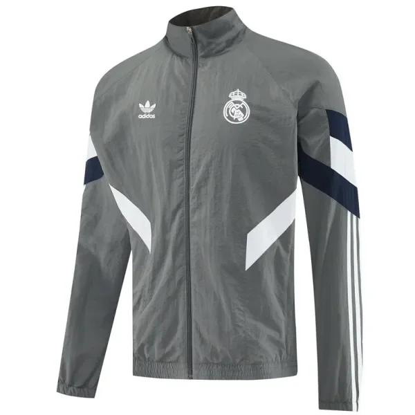 2025-26 Mens Real Madrid  Gray windbreaker