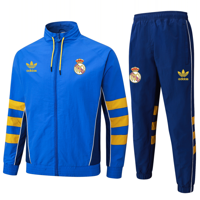 2025-26 Mens Real Madrid Colorful Blue Jacket Tracksuit