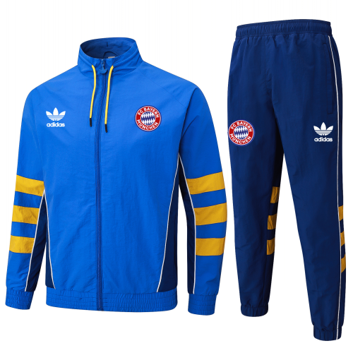 2025-26 Mens Bayern Munich  Colorful Blue Jacket Tracksuit