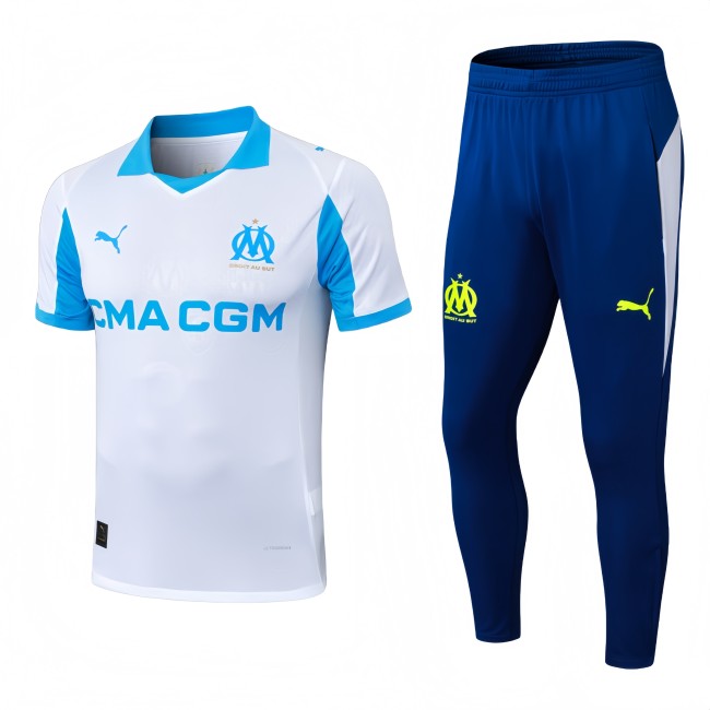 2025-26 Mens Marseille white Training Short Suit