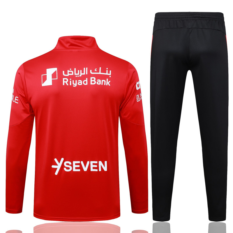 2025-26 Mens Al-Hilal red Half Pull Tracksuit
