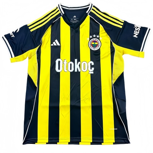 2025-26 Mens Fenerbahce Home Fans Soccer Jersey (全广告)