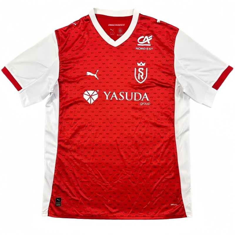 2025-26 Mens Stade Reims Home Fans Soccer Jersey