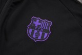 2025-26 Kids Barcelona Black Jacket Tracksuit suit