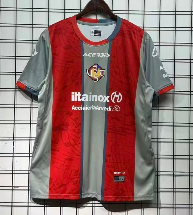 2025-26 Mens  Cremonese Home Fans Soccer Jersey