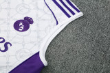 2025-26 Mens Real Madrid white vest Training Short Suit