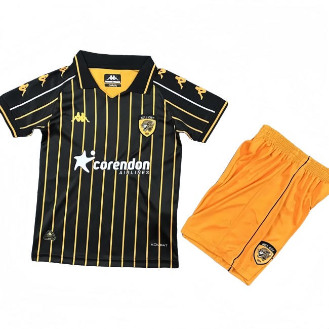 2025-26 Kids Hull City away black Soccer Jersey
