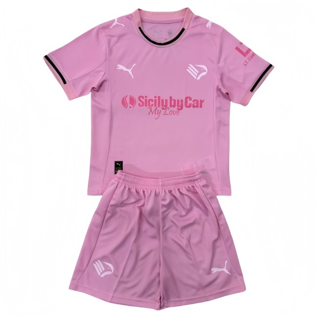 2025-26 Kids Palermo F.C. home pink  soccer jersey