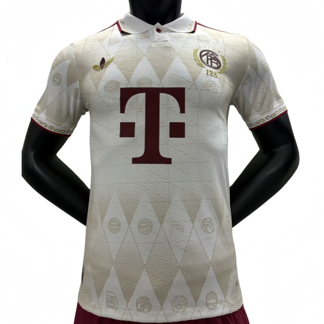 2025-26 Mens Bayern Munich light yellow polo Player Version soccer jersey