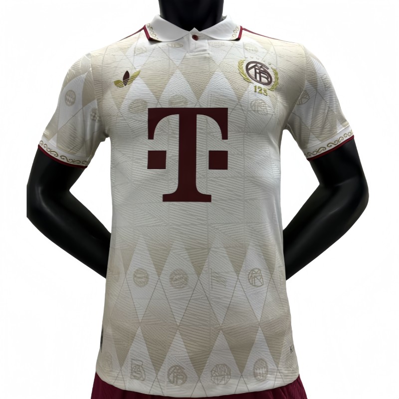 2025-26 Mens Bayern Munich light yellow polo Player Version soccer jersey