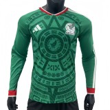 2026-27 Mens Mexico home Green Long Sleeve Player version Soccer Jersey