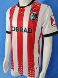 2025-26 Mens SC Freiburg Home red white Soccer Jersey