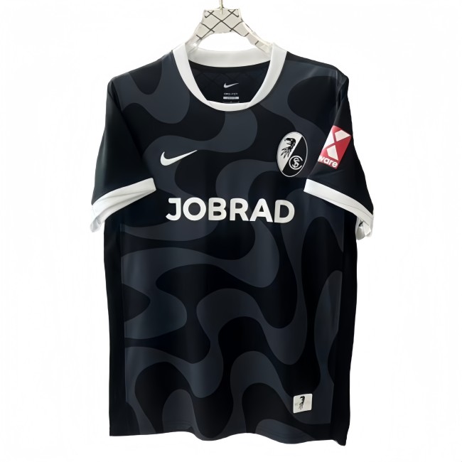 2025-26 Mens SC Freiburg away black  Soccer Jersey