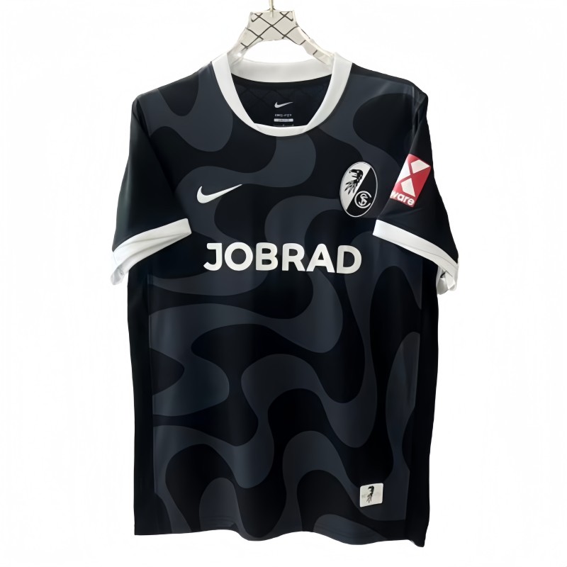 2025-26 Mens SC Freiburg away black  Soccer Jersey