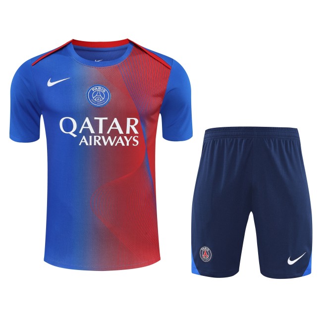 2025-26 Mens PSG blue red short training suit
