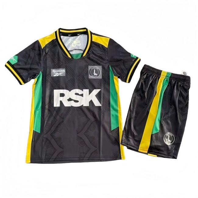 2025-26 Kids Charlton Athletic Third away black  Soccer Jersey