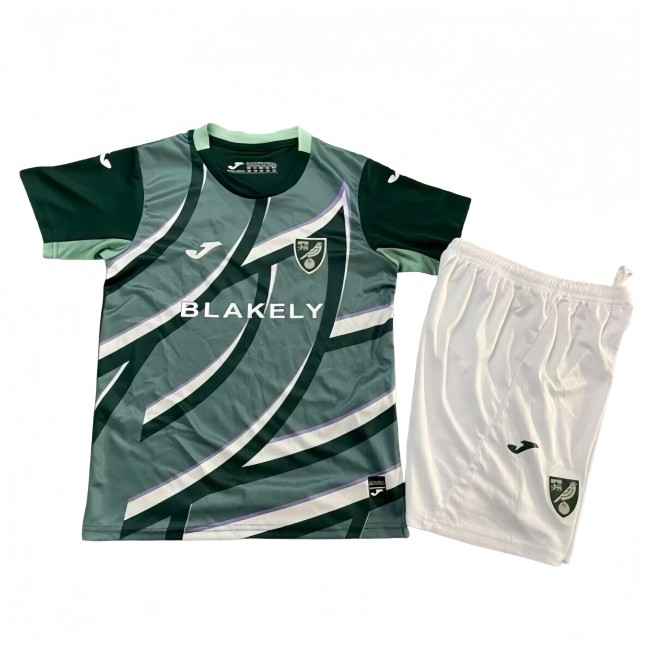 2025-26 Kids  Norwich City  away Soccer Jersey