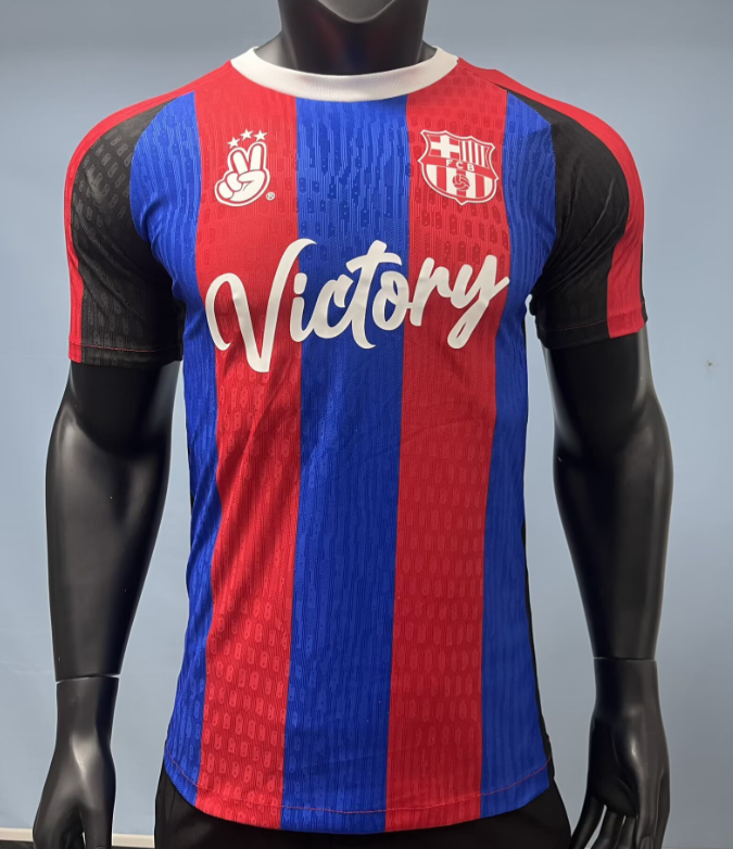 2025-26 Mens Barcelona red blue Special Edition  Player  soccer jersey