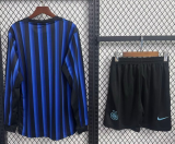 2025-26 Mens Inter Milan home Long Sleeve Shorts Training Suit