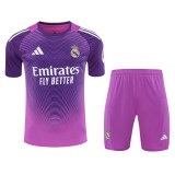 2025-26 Mens Real Madrid goalkeeper pink Training Short Suit