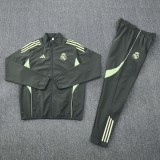 2025-26 Mens Real Madrid dark green Jacket  windbreaker suit