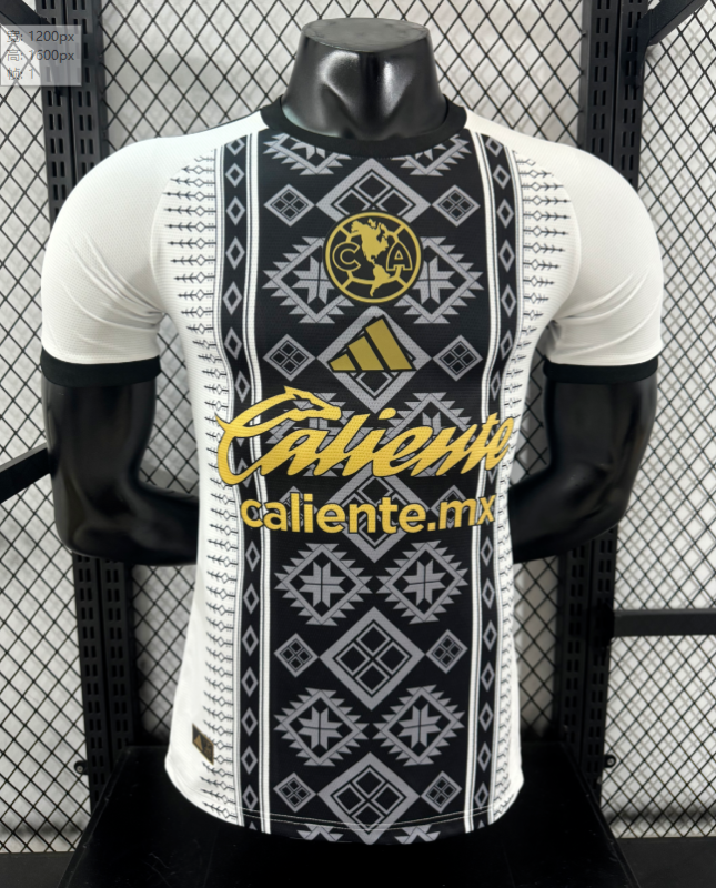 2025-26 Mens  Club America white black Player Special Edition Soccer Jersey