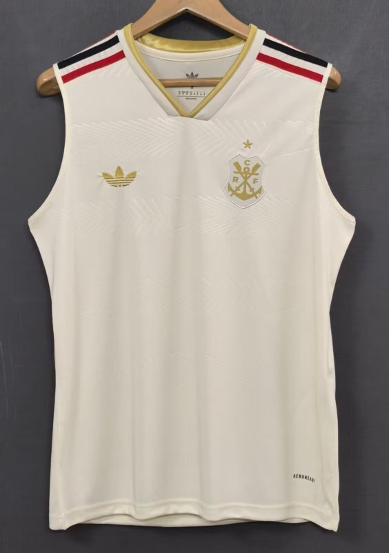 2025-26 Mens Flamengo light yellow  vest Cotton Soccer Jersey