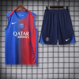 2025/26 Mens PSG blue red vest short training suit