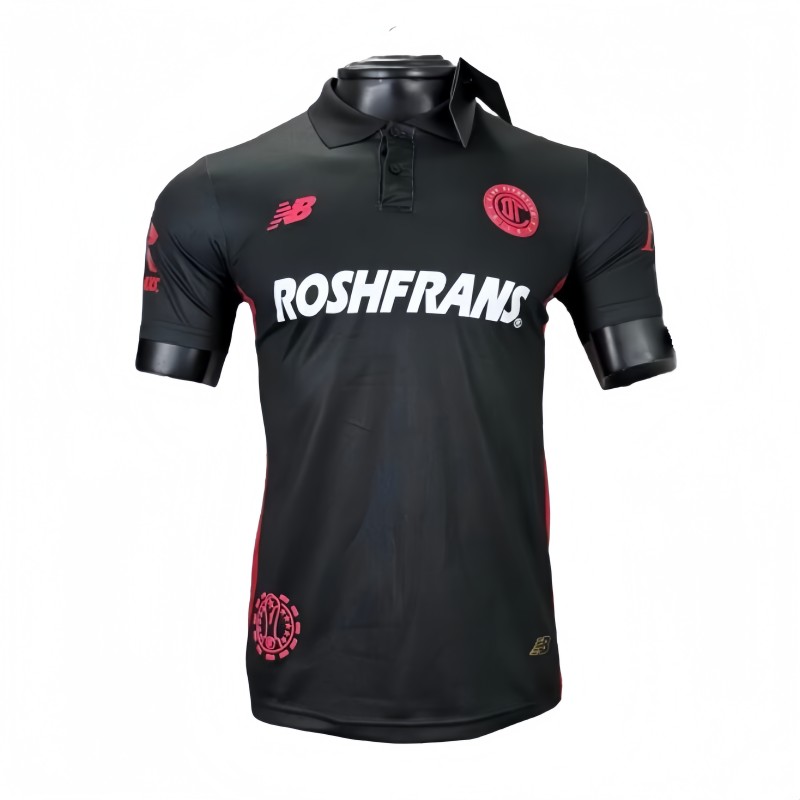 2025-26 Mens Toluca Third away black Player version Soccer Jersey