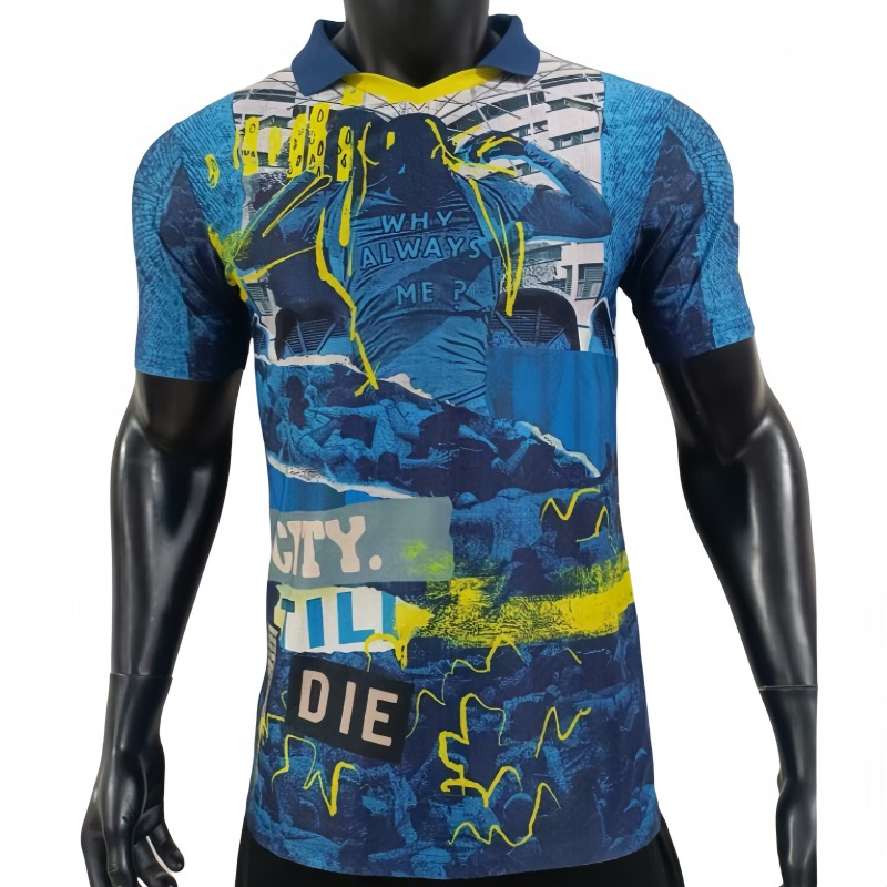 2025-26 Mens Manchester City  Blue Limited Edition  Player soccer Jersey