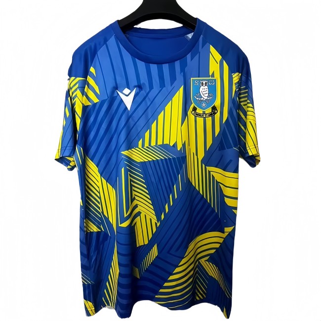 2025-26 Mens  Sheffield Wednesday Blue Yellow soccer jersey
