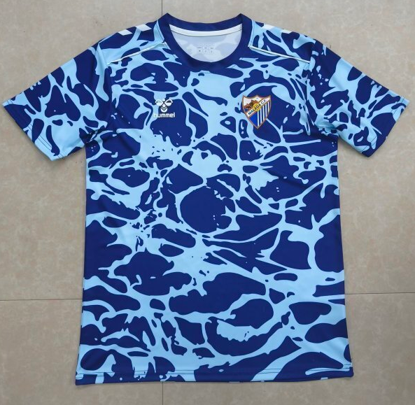 2025-26 Mens Malaga Pre match  blue soccer jersey