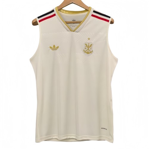 2025-26 Mens Flamengo light yellow  vest Cotton Soccer Jersey