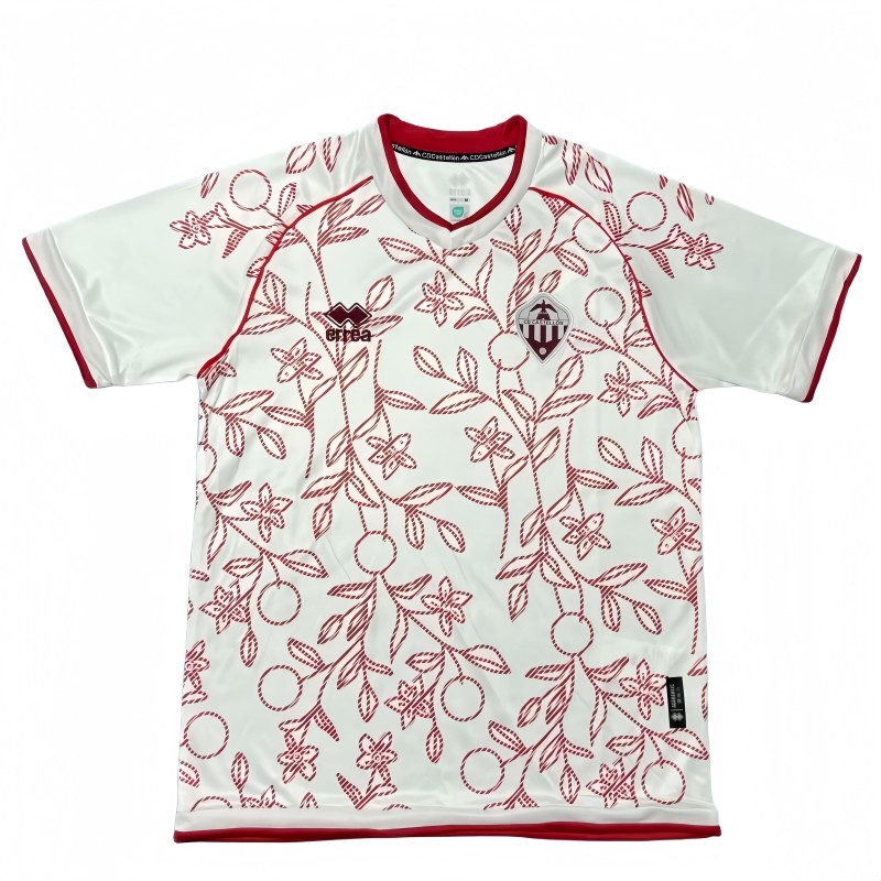 2025-26 Mens CD Castellon away white Fans Soccer Jersey